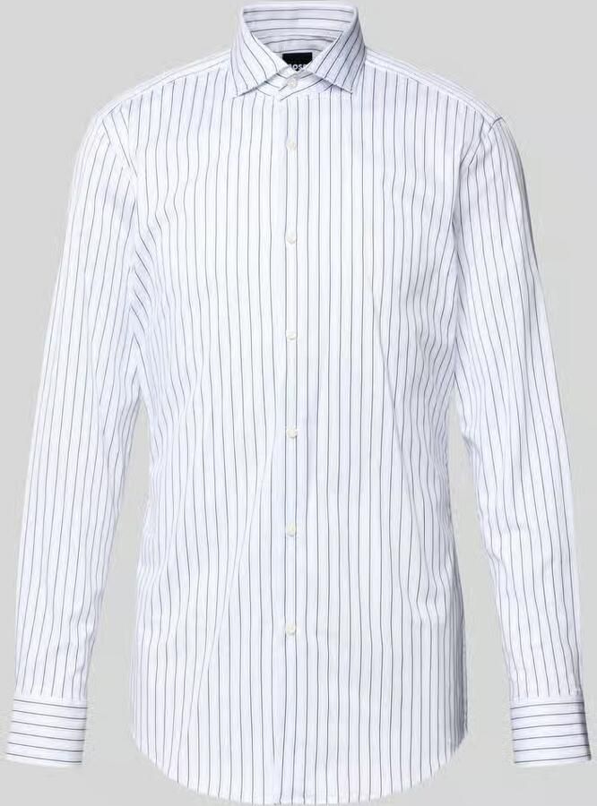 Boss Slim fit zakelijk overhemd van katoenmix model 'HANK'