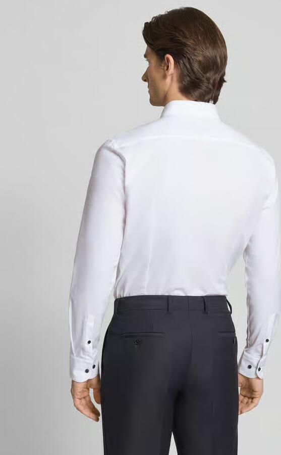 Boss Slim fit zakelijk overhemd van katoenmix model 'HANK'