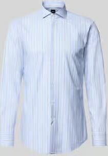 Boss slim fit zakelijk overhemd van katoenmix model 'HANK-SP'