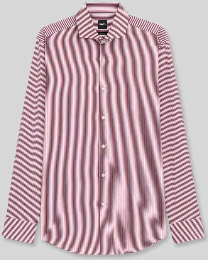 Boss slim fit zakelijk overhemd van katoenmix model 'HANK-SP' - Foto 2