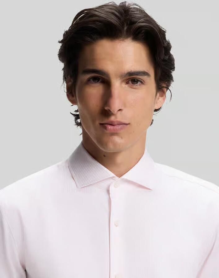 Boss slim fit zakelijk overhemd van katoenmix model 'HANK-SP'