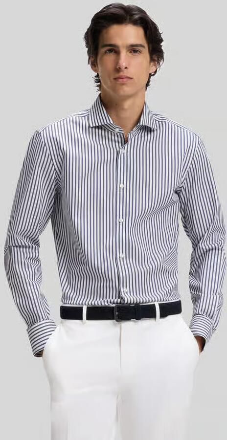Boss slim fit zakelijk overhemd van katoenmix model 'HANK-SP' - Foto 3