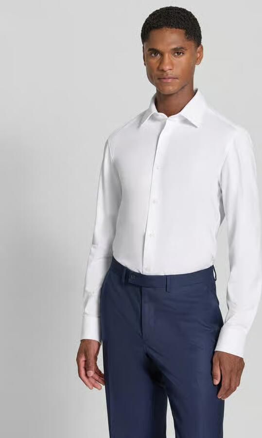 Boss Slim Fit zakelijk overhemd van katoenmix model 'P-Hank-K-261' - Foto 2