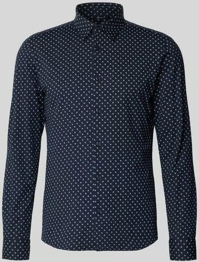 Boss Slim fit zakelijk overhemd van katoenmix model 'P-ROAN-K-F-261'