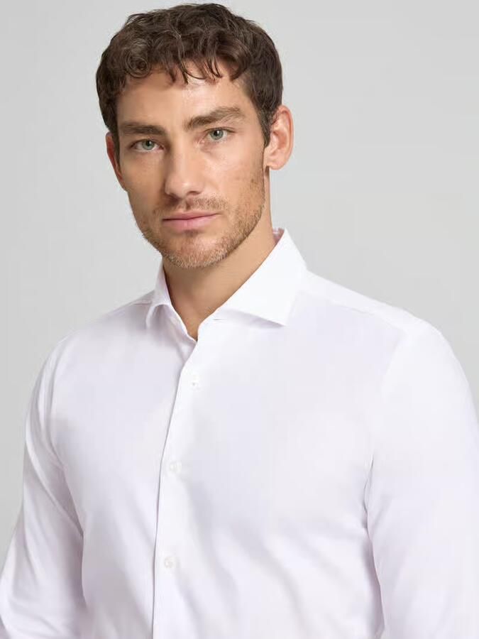 Boss slim fit zakelijk overhemd van met extra lange mouw model 'H-HANK-SP-C1'