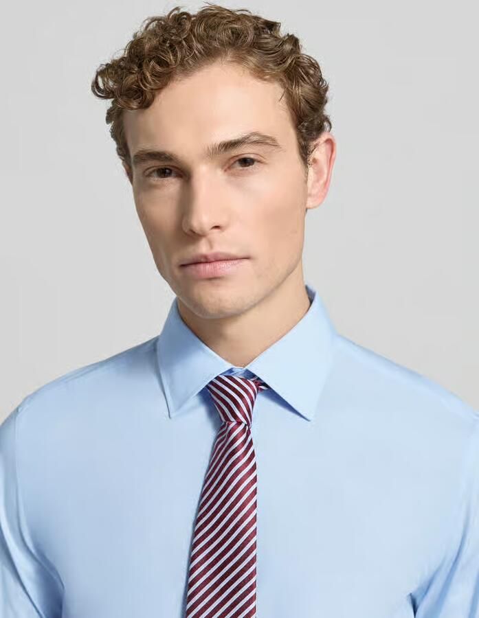Boss Slank fit shirt gemaakt van ijzerlichtelastische katoenen popeline Blauw Heren - Foto 9
