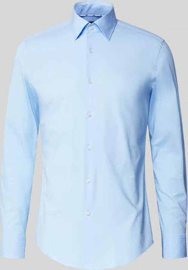 Boss Slank fit shirt gemaakt van ijzerlichtelastische katoenen popeline Blauw Heren - Foto 8