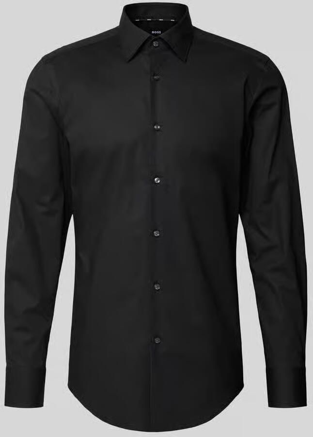 Boss Slim fit zakelijk overhemd van popeline met stretch - Foto 4