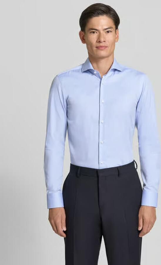 Boss Slim fit zakelijk overhemd van pure katoen model 'H-HANK-SP-B1-C1-263' - Foto 6