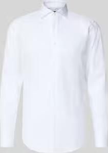 Boss Slim Fit zakelijk overhemd van pure katoen model 'H-Hank-SP'