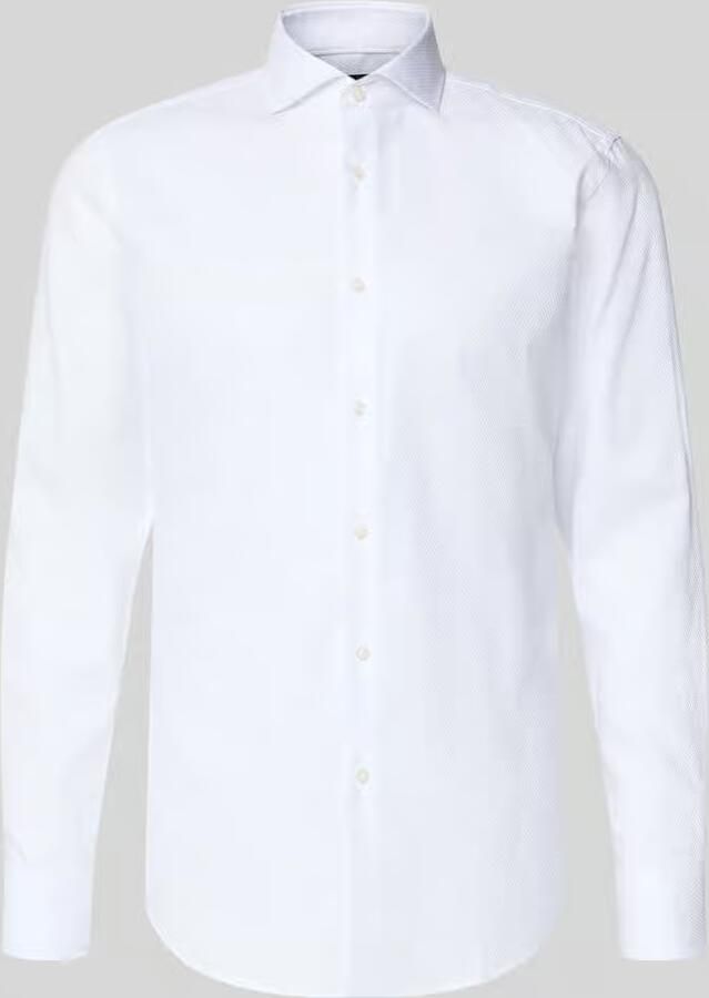 Boss Slim Fit zakelijk overhemd van pure katoen model 'H-Hank-SP'
