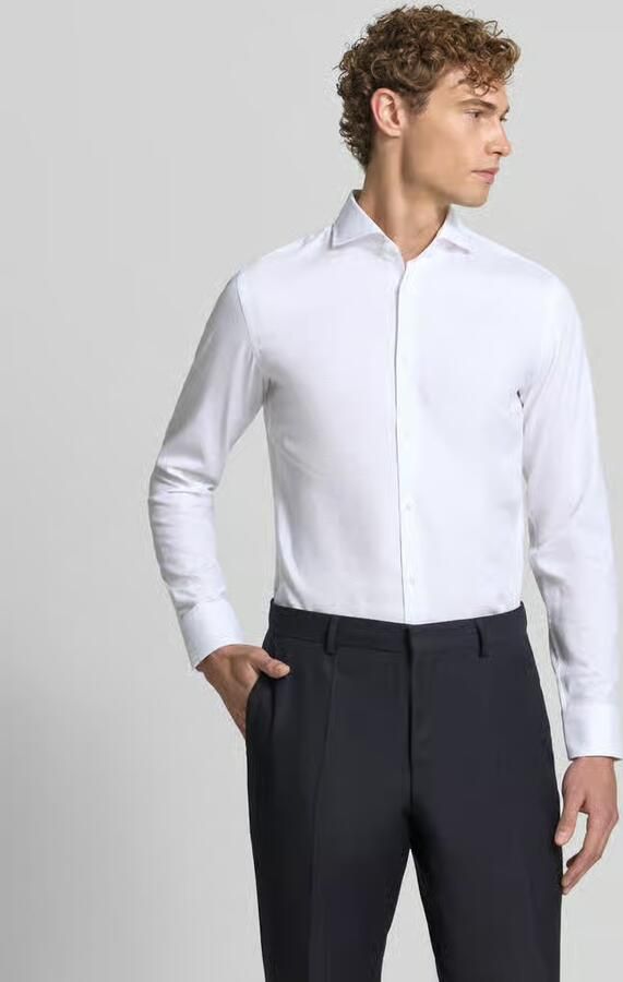 Boss Slim Fit zakelijk overhemd van pure katoen model 'H-Hank-SP' - Foto 2