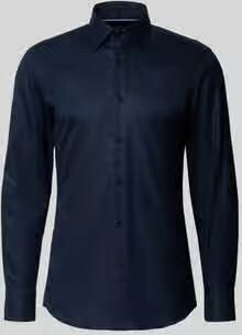 Boss slim fit zakelijk overhemd van puur katoen model 'H-HANK-K'