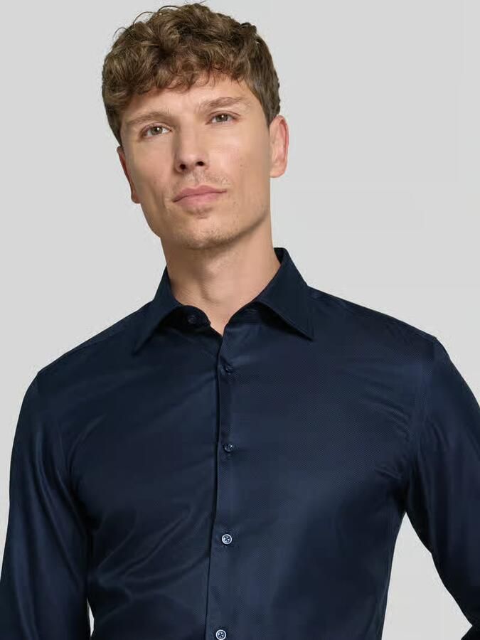 Boss slim fit zakelijk overhemd van puur katoen model 'H-HANK-K'