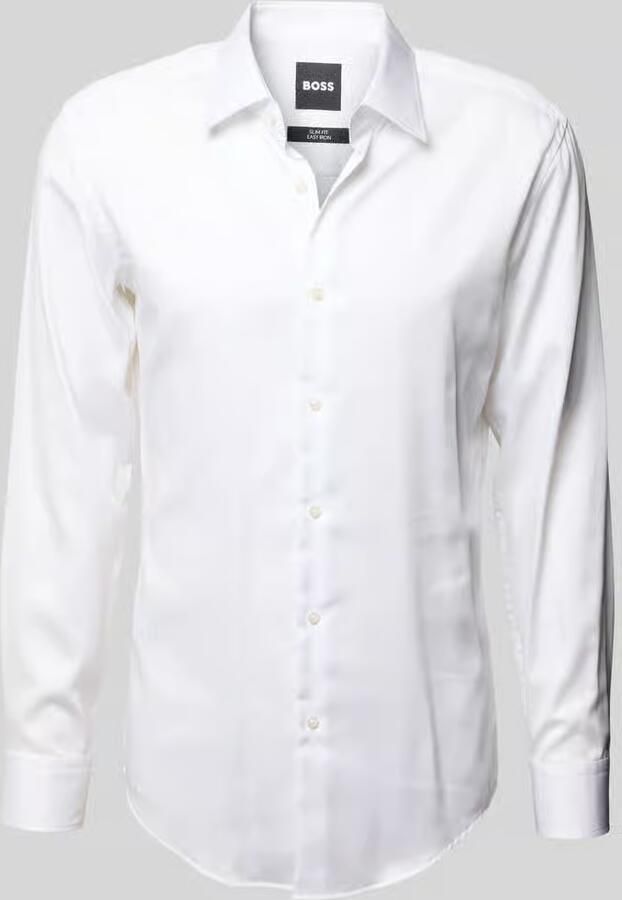 Boss slim fit zakelijk overhemd van puur katoen model 'H-HANK KENT-C1'