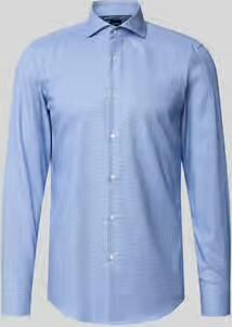 Boss slim fit zakelijk overhemd van puur katoen model 'H-HANK-Sp-B1'