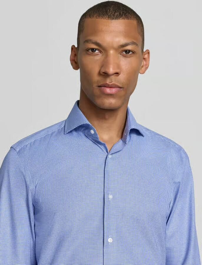 Boss slim fit zakelijk overhemd van puur katoen model 'H-HANK-Sp-B1'
