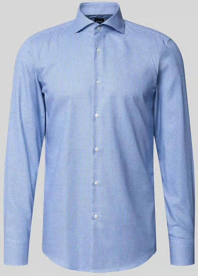 Boss slim fit zakelijk overhemd van puur katoen model 'H-HANK-Sp-B1' - Foto 2