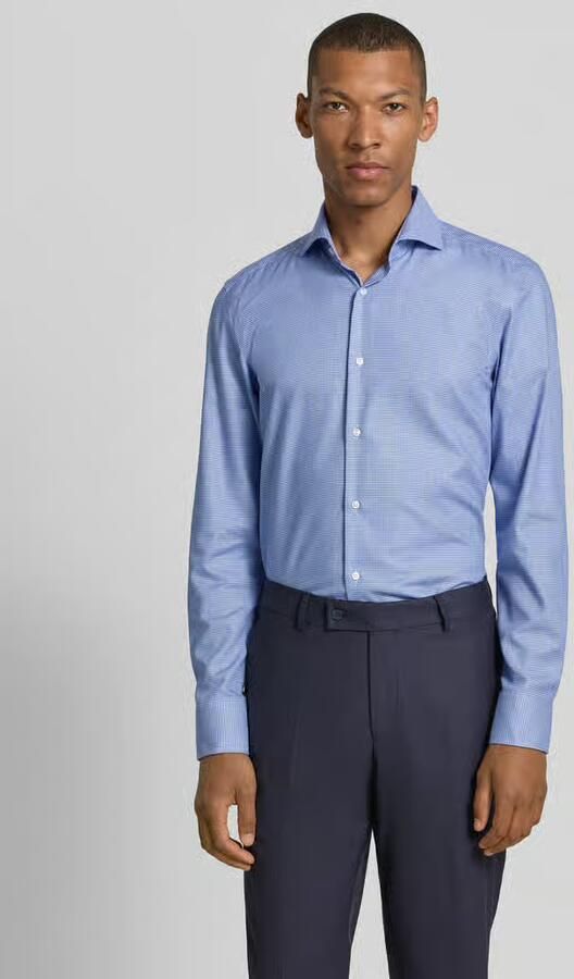 Boss slim fit zakelijk overhemd van puur katoen model 'H-HANK-Sp-B1' - Foto 3