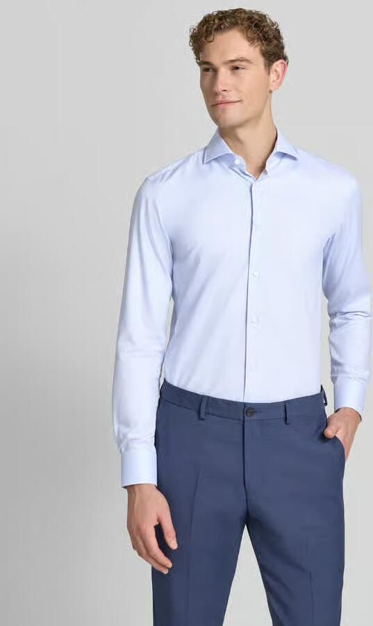 Boss slim fit zakelijk overhemd van puur katoen model 'H-HANK-Sp-B1' - Foto 3