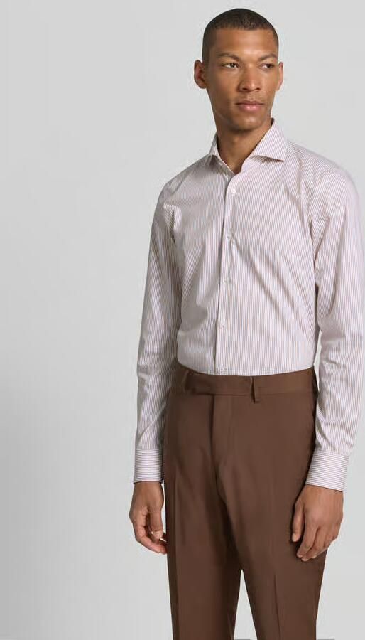 Boss slim fit zakelijk overhemd van puur katoen model 'H-HANK-SP-B1' - Foto 3