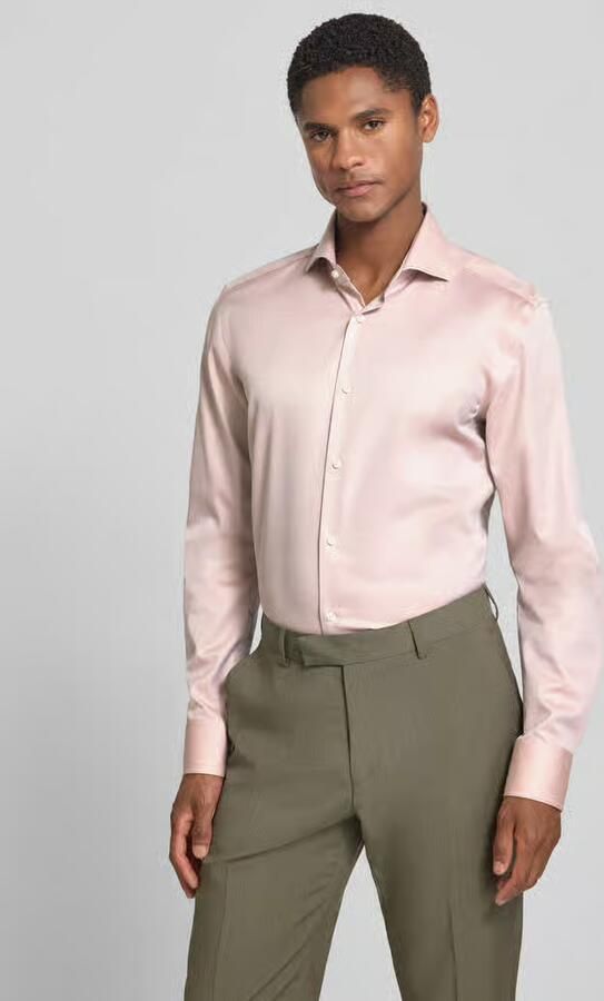 Boss slim fit zakelijk overhemd van puur katoen model 'H-HANK-SP-B1' - Foto 3