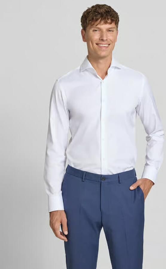 Boss Slim fit zakelijk overhemd van pure katoen model 'H-HANK-SP-B1-C1-263' - Foto 3