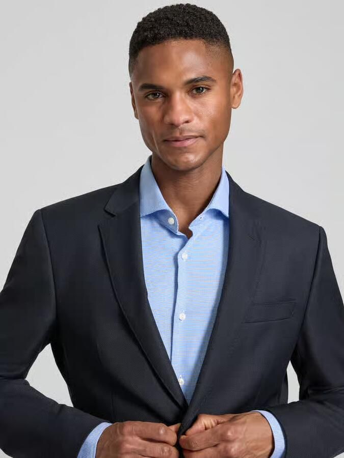 Boss slim fit zakelijk overhemd van puur katoen model 'HANK'