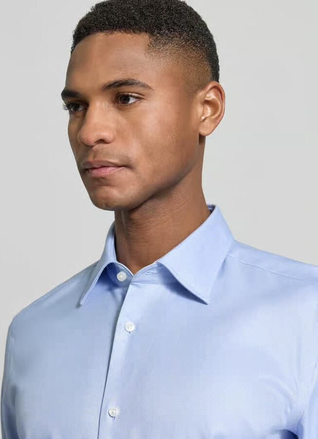 Boss slim fit zakelijk overhemd van puur katoen model 'H-HANK-K'