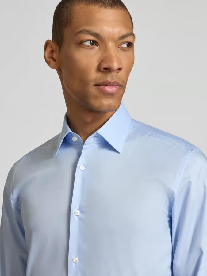 Boss slim fit zakelijk overhemd van puur katoen model 'HANK'