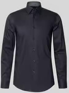 Boss slim fit zakelijk overhemd van puur katoen model 'HANK'