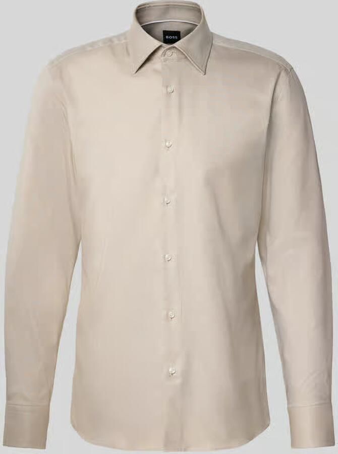 Boss slim fit zakelijk overhemd van puur katoen model 'HANK' - Foto 2