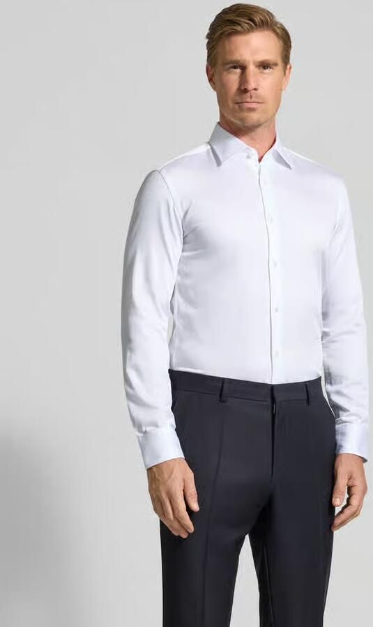 Boss Slim fit zakelijk overhemd van puur katoen model 'HANK' - Foto 3