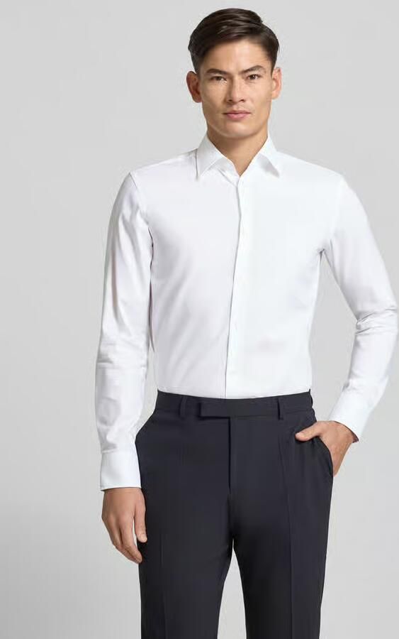 Boss Slim fit zakelijk overhemd van puur katoen model 'HANK' - Foto 2