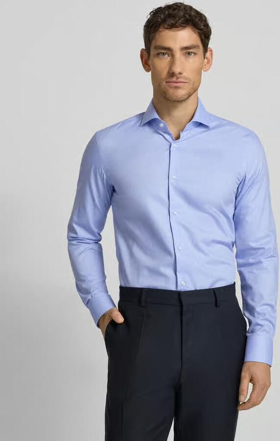 Boss Slim fit zakelijk overhemd van puur katoen model 'HANK' - Foto 3