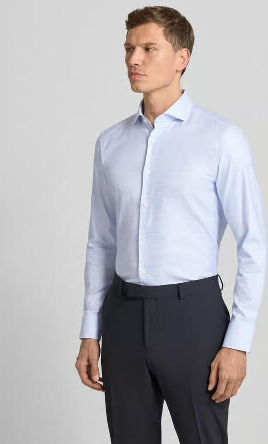 Boss slim fit zakelijk overhemd van puur katoen model 'HANK' - Foto 4