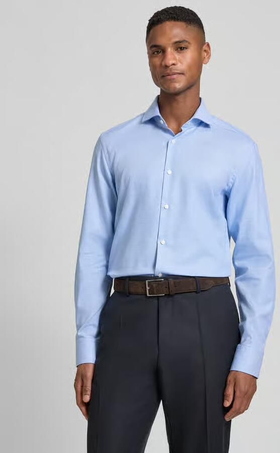 Boss slim fit zakelijk overhemd van puur katoen model 'HANK' - Foto 2