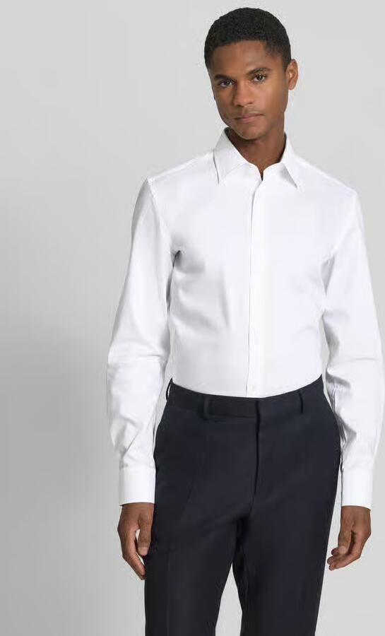 Boss slim fit zakelijk overhemd van puur katoen model 'HANK' - Foto 4