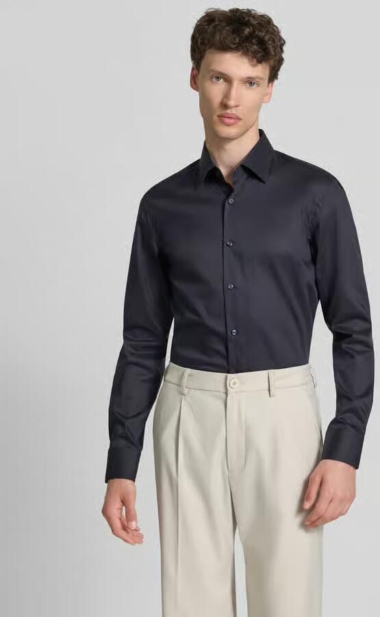 Boss slim fit zakelijk overhemd van puur katoen model 'HANK' - Foto 3