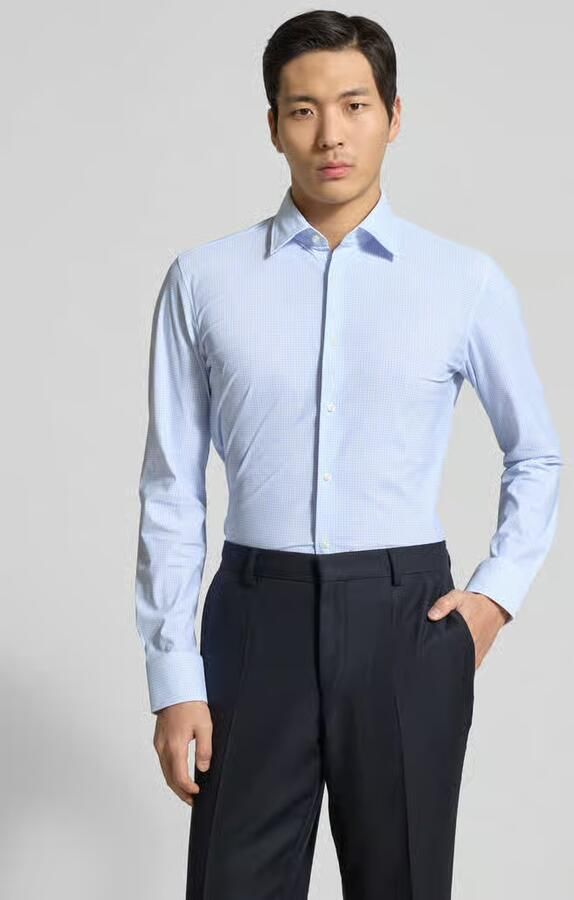 Boss slim fit zakelijk overhemd van super-stretch jersey model 'P-HANK' - Foto 2