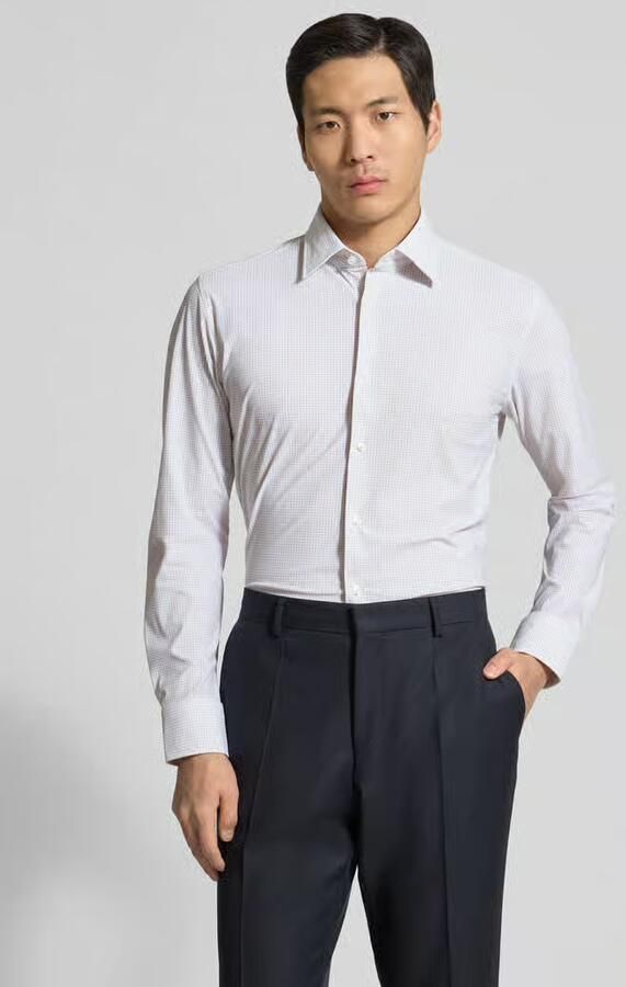 Boss slim fit zakelijk overhemd van super-stretch jersey model 'P-HANK' - Foto 2