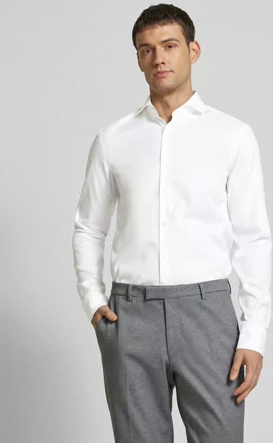 Boss Slim fit zakelijk overhemd van twill - Foto 2
