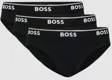 Hugo Boss Stretch Katoen Elastische Taille Briefs 3-Pack Black Heren - Foto 16