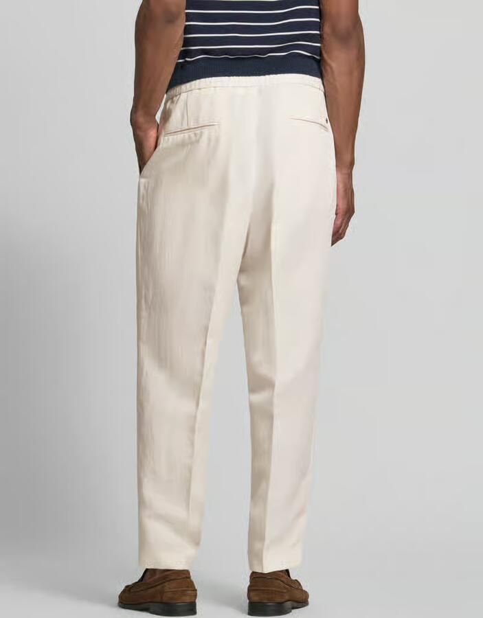 Boss Smalle broek van mix van lyocell en linnen model 'C-PhilC' - Foto 2
