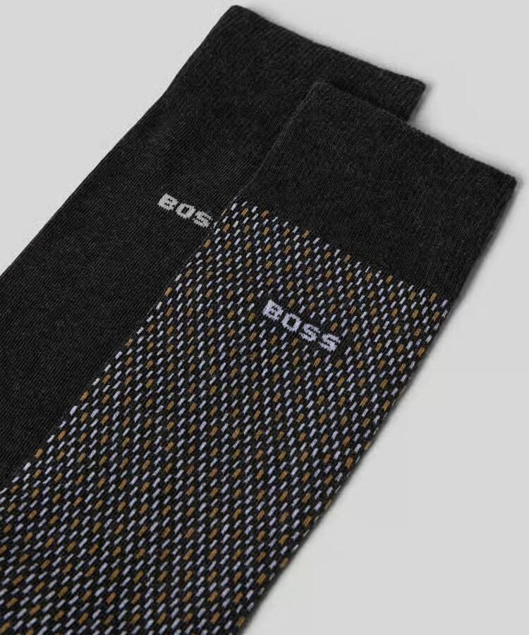 Boss Sokken met labeldetail in een set van 2 paar