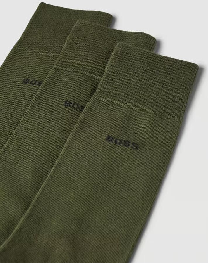 BOSS Basic sokken 3P RS Uni Colors met ingenaaid logo-opdruk (3 paar) - Foto 2