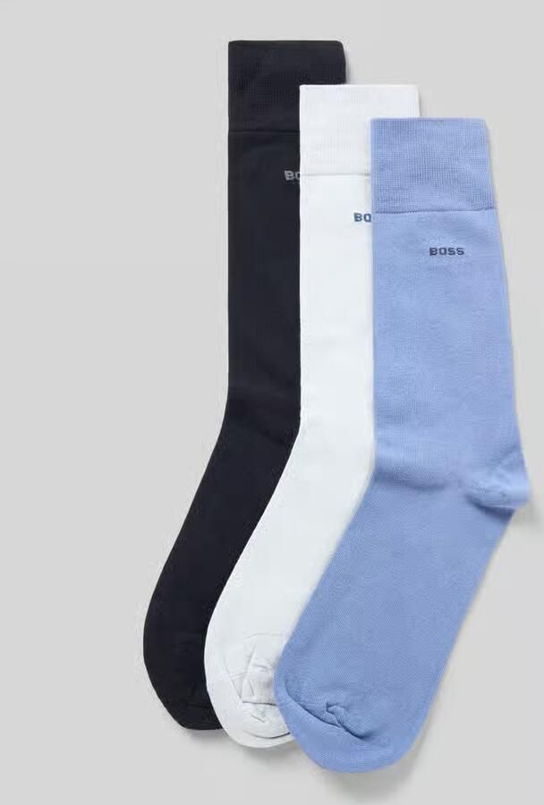 Boss Sokken van katoenmix in een set van 3 paar model 'UNI'