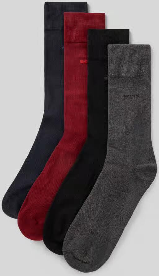 Boss Sokken van katoenmix in een set van 4 paar met cadeaubox