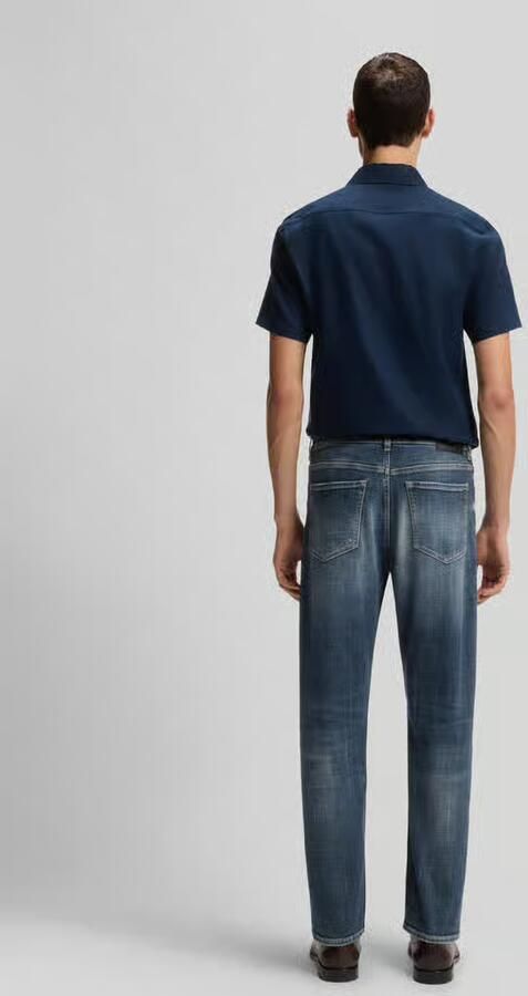 Boss straight fit jeans met 5-pocketmodel model 'C-OGDEN'