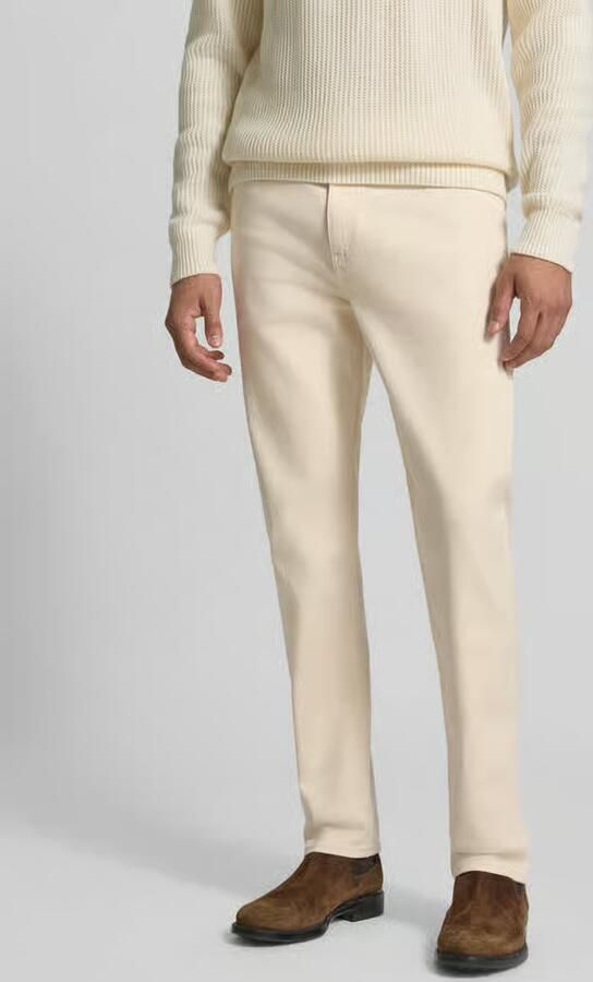 Boss straight fit jeans met kasjmier-aandeel model - Foto 3